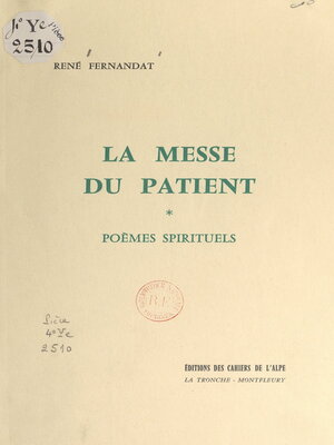 cover image of La messe du patient